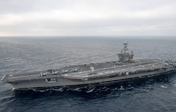 Sea, ship, panorama, The carrier