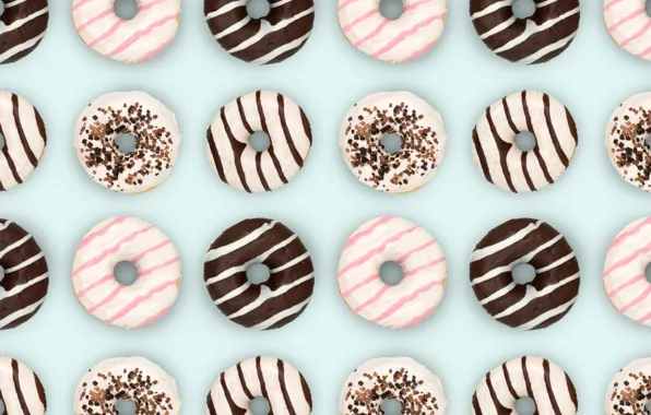 Chocolate, donuts, dessert, cakes, sweet, glaze, Donut