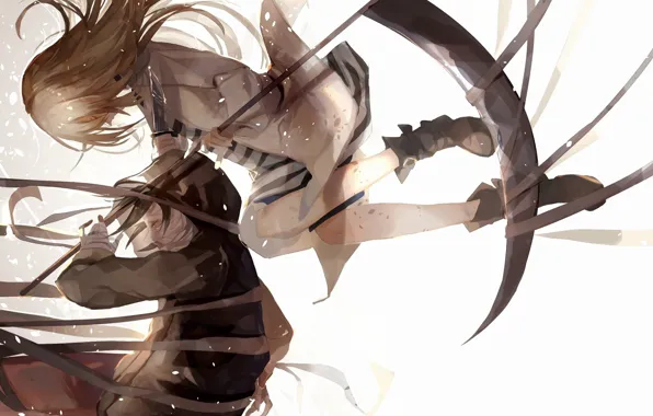 Girl, tape, braid, guy, two, Angel bloodshed, Satsuriku no Tenshi, Zach