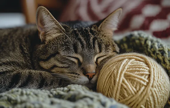 Cat, cat, tangle, pose, grey, sleep, sleeping, lies