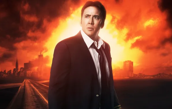 City, fire, sake, flame, river, sky, chaos, actor