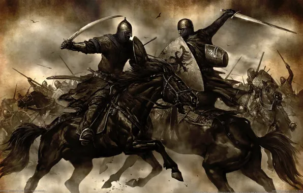 Picture Knights, Swords, Fight, Mount & Blade