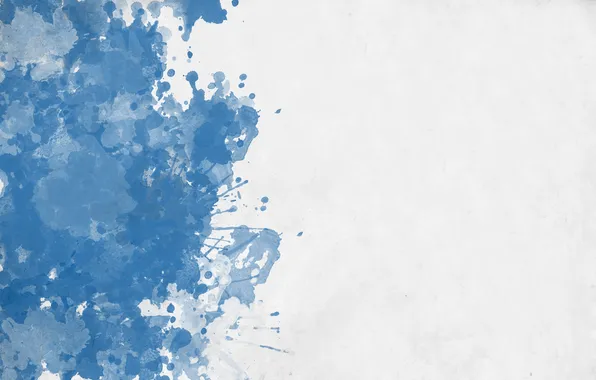 Picture white, blue, blots, white, blue, splats