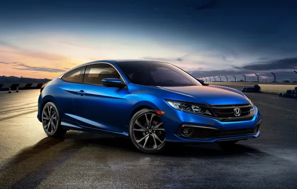 Sunset, Honda, Coupe, Sport, Civic, 2019