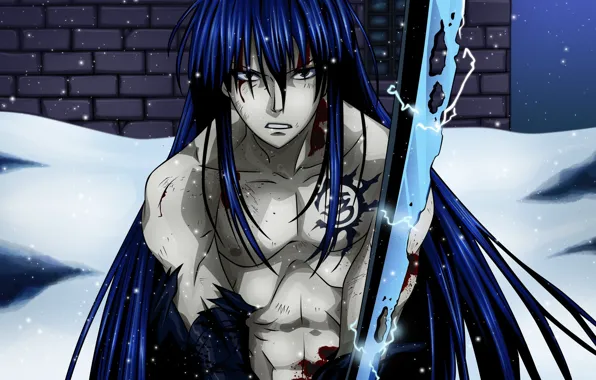 Sword, anime, art, guy, D. Gray-man