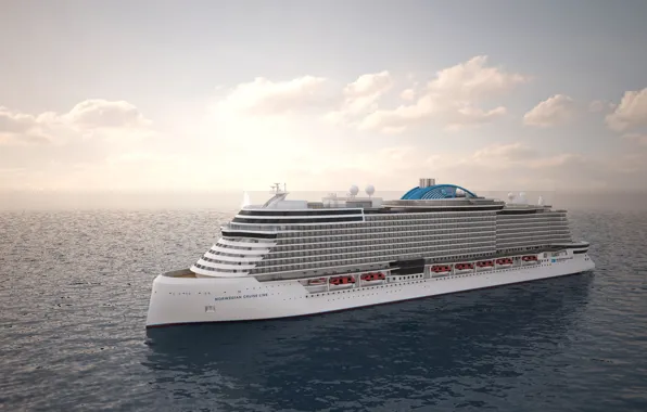 The ocean, The ship, Rendering, Norwegian, Passenger ship, Passenger liner, Vessel, Passenger Ship