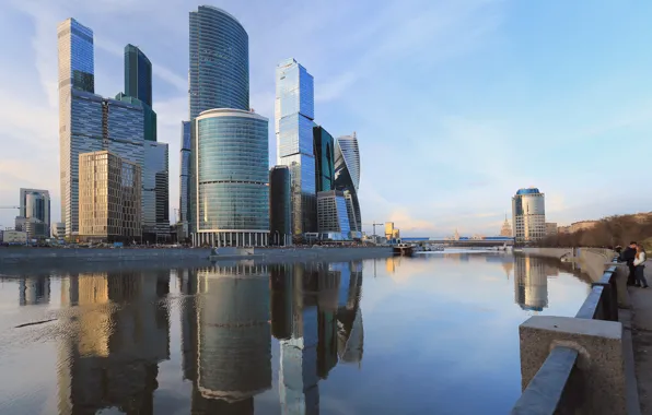 River, Moscow, Building, Russia, Russia, Moscow, Moscow city, River