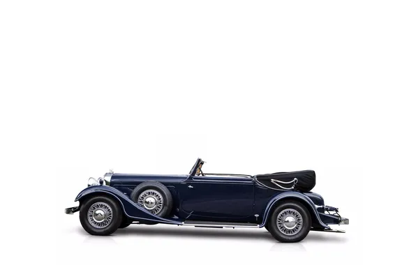 Convertible, white background, luxury, Suite, luxury, retro cars, Cabriolet, Horch