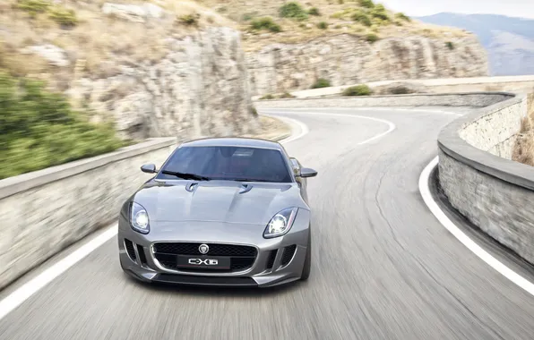 Picture road, speed, Jaguar, cars, auto, 2011, hybrid, C-X16