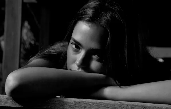 Look, girl, face, sexy, model, b/W, twilight, sexy