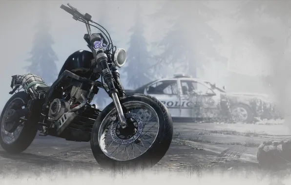 Car, Bike, Days Gone, Post Apocalypse
