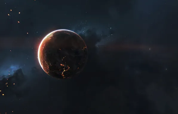 Stars, Planet, Space, Nebula, Stars, Space, Planet, Hearth
