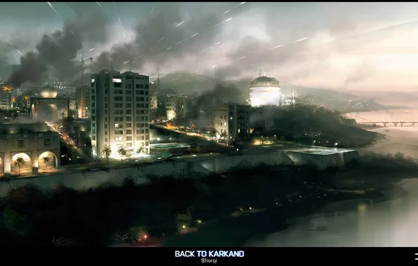 Picture the game, game, Battlefield 3, back to karkand