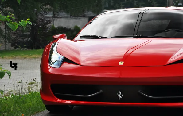 Greens, red, headlight, Ferrari, before, Ferrari, supercar, 458