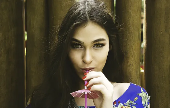 Look, girl, umbrella, makeup, tube, Wool Cardoso