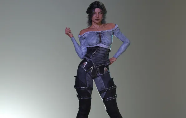 Girl, pose, background