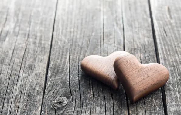 Picture hearts, love, wood, romantic, hearts, wooden, valentine's day