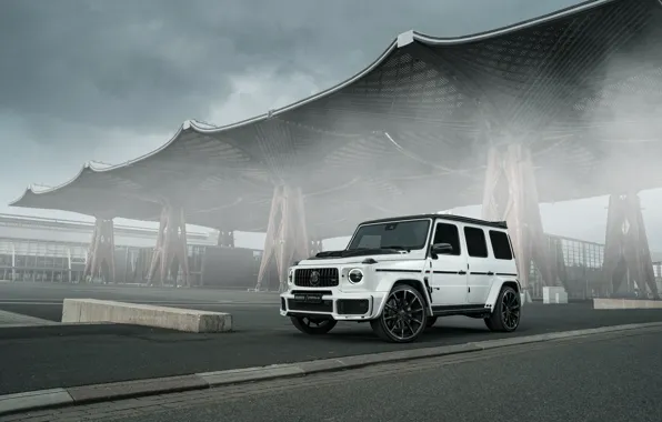 Download wallpaper Mercedes, Brabus, Front, White, G-Class, G63, G63 ...