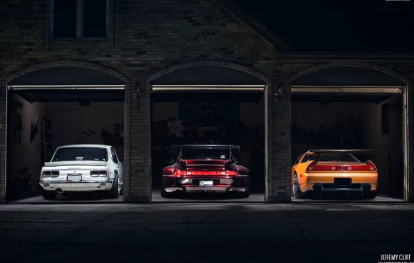 Nissan Skyline, Acura NSX, RWB Porsche