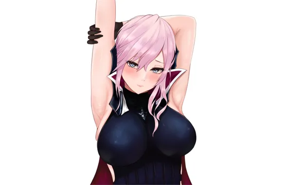 Girl, pink hair, boobs, final fantasy, anime, babe, tights, armpit