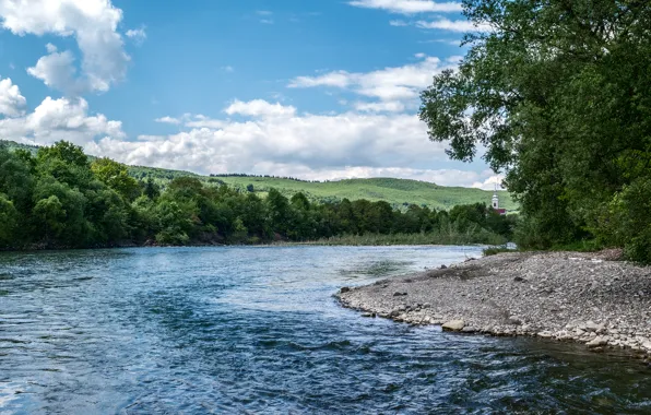 Picture summer, river, Romania