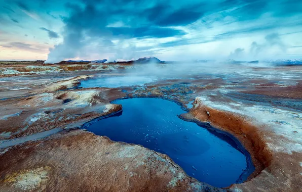 Picture Iceland, Hot springs, geothermal