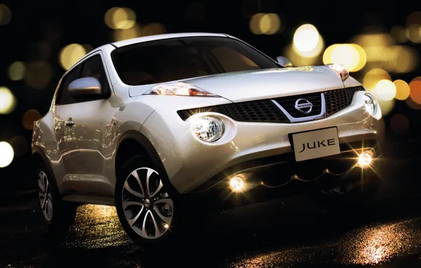 Lights, background, lights, Nissan, Nissan, drives, the front, crossover