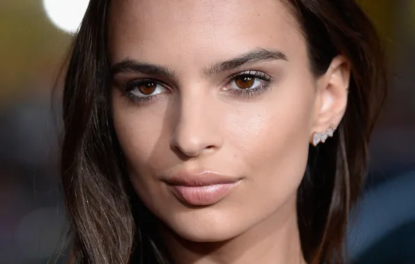 Look, close-up, model, portrait, actress, brunette, beauty, Emily Ratajkowski