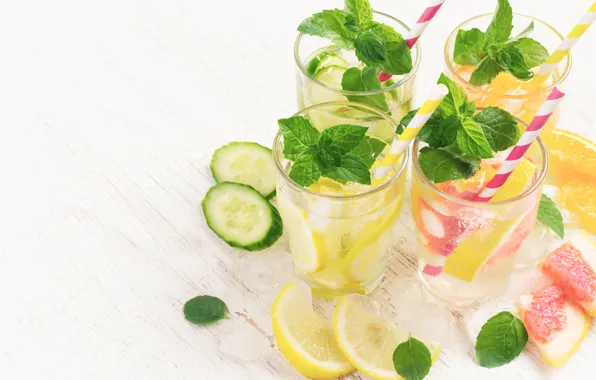 Ice, drink, mint, lemonade