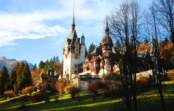 Picture autumn, castle, Romania