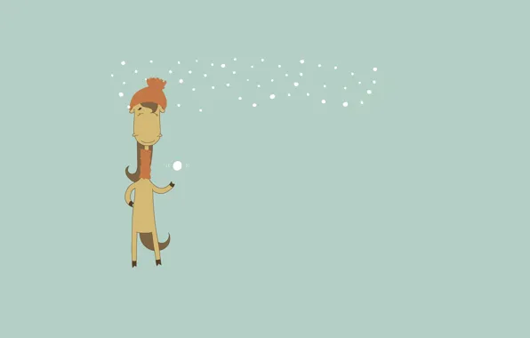 Winter, snow, horse, symbol of the year, snow
