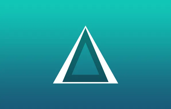 Blue, bright, minimalism, triangle, new