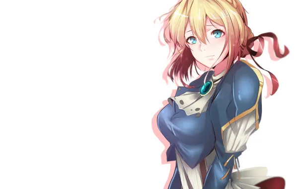 Look, girl, background, Violet Evergarden