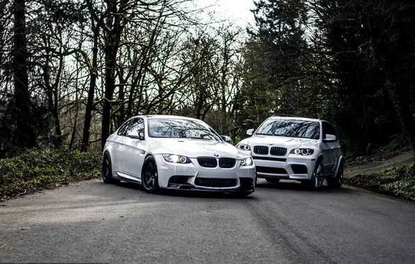 Road, BMW, BMW, Lights, White, White, E92, X5M