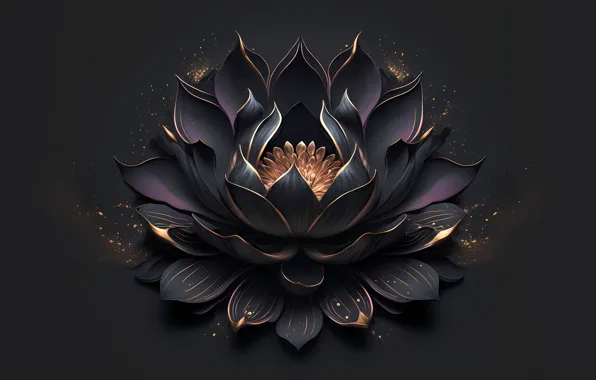 Picture minimalism, flowers, artificial intelligence, lotus flower