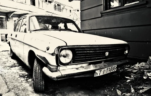 Picture retro, lights, the bottom, Volga, gas 24