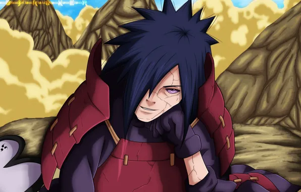 Look, guy, Naruto, naruto, character, brunette, rinnegan, Madara Uchiha