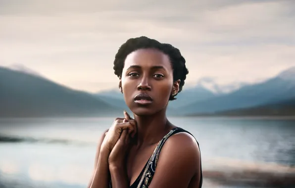 Picture landscape, portrait, black girl, Anita Wilson