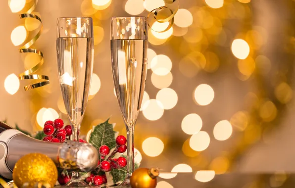 Picture background, holiday, glass, new year, champagne