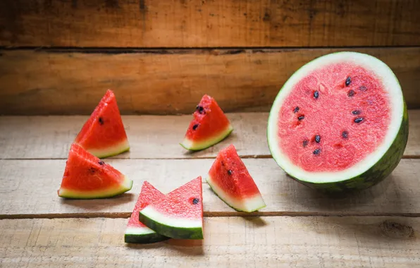 Picture background, half, Board, watermelon, slices, piece, half of watermelon