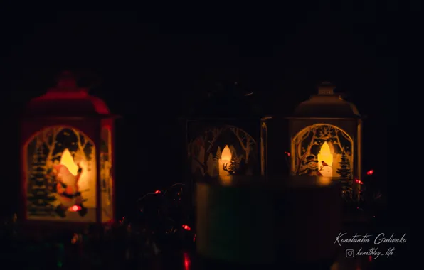 Mood, holiday, flashlight, lanterns, new year, christmas lanterns