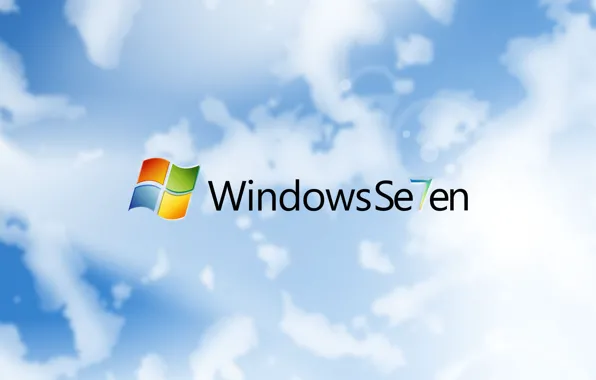 White, the sky, Windows7, винда7