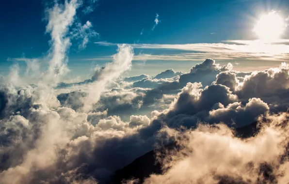 Picture the sky, the sun, clouds