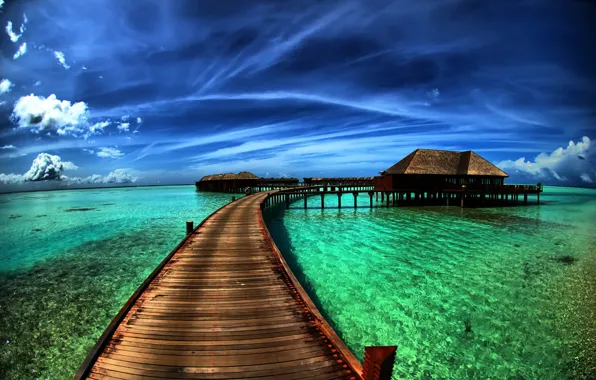 Sea, beach, nature, HDR