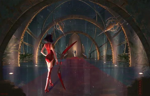 Girl, the tunnel, guy