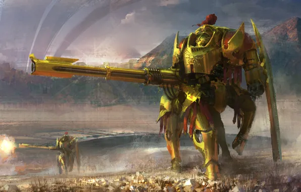Robots, art, Warhammer 40000