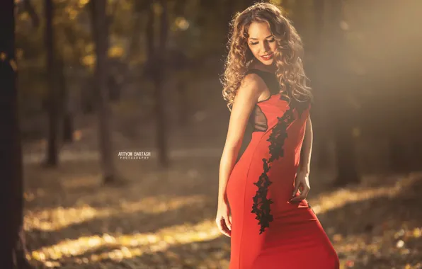 Picture autumn, the sun, joy, smile, beauty, photographer, face, Artyom Bartash