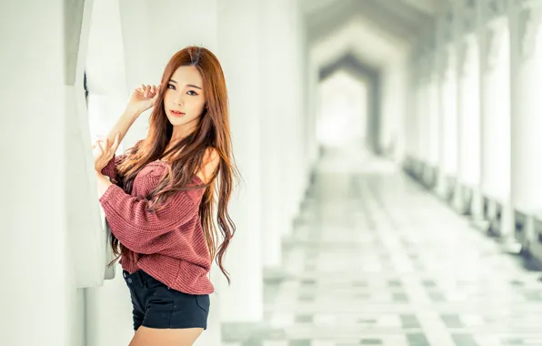 Girl, sexy, pose, Asian