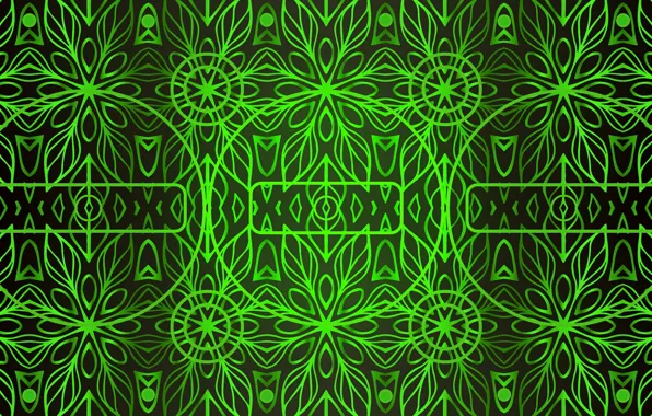 Green, background, patterns, backlight, figure