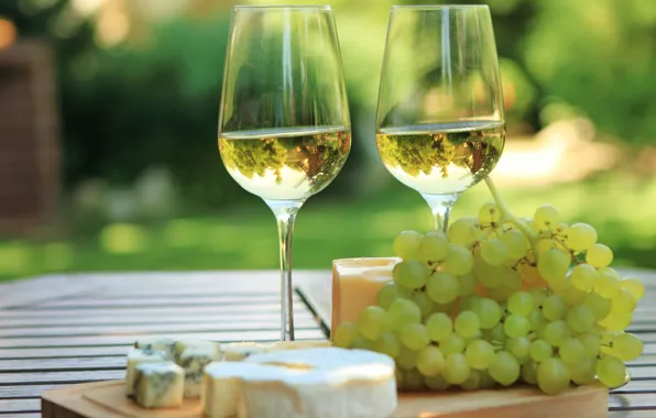 Picture wine, glass, cheese, grapes